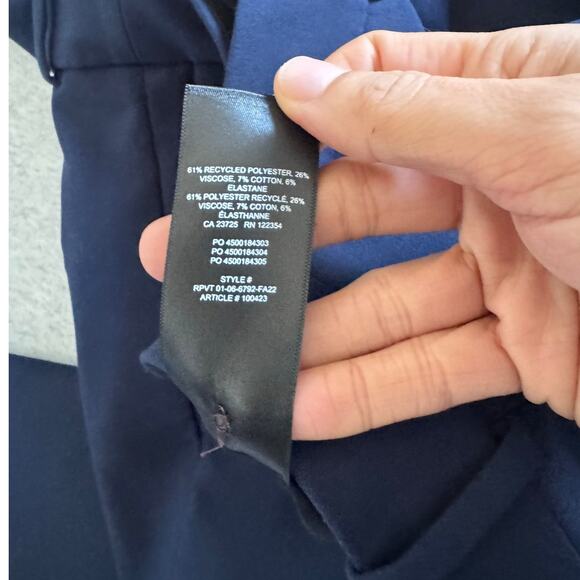 NWT Babaton Pleated Pant in Navy Size 10 - Picture 8 of 9